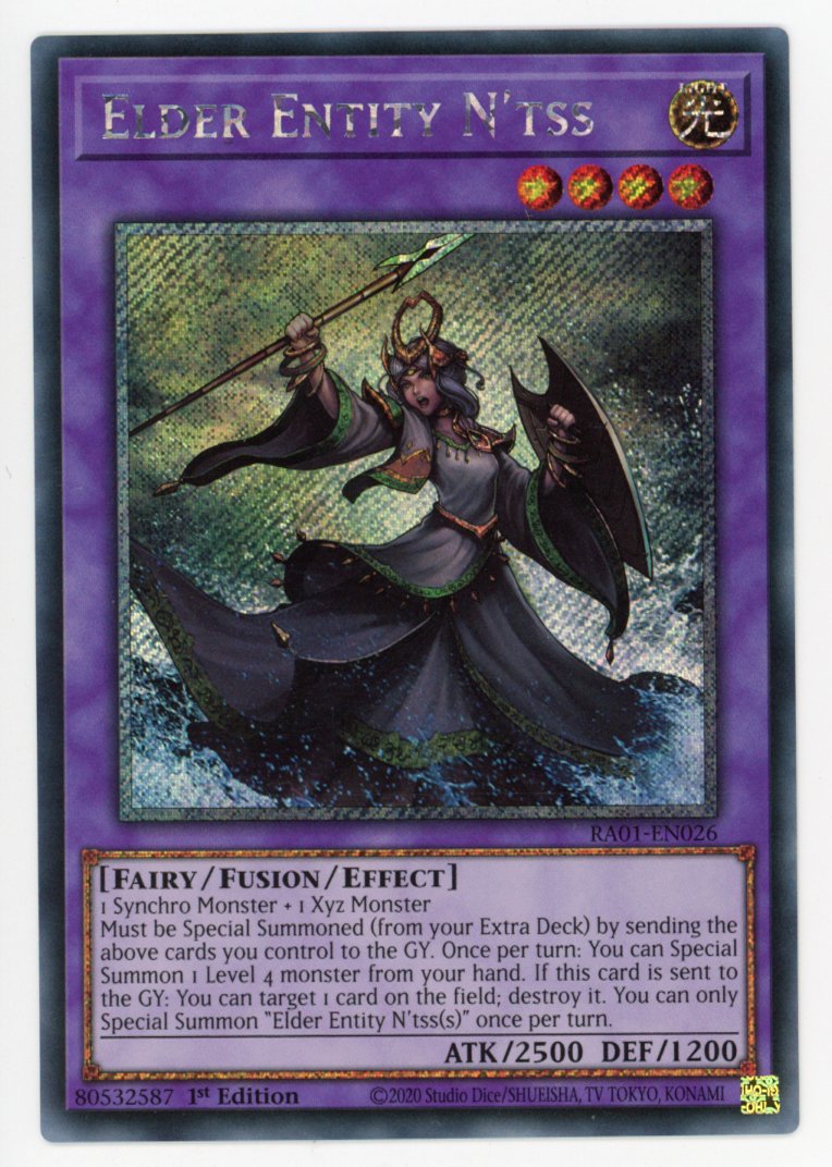 RA01-EN026 - Elder Entity N'tss - Platinum Secret Rare - Effect Fusion Monster - Rarity Collection