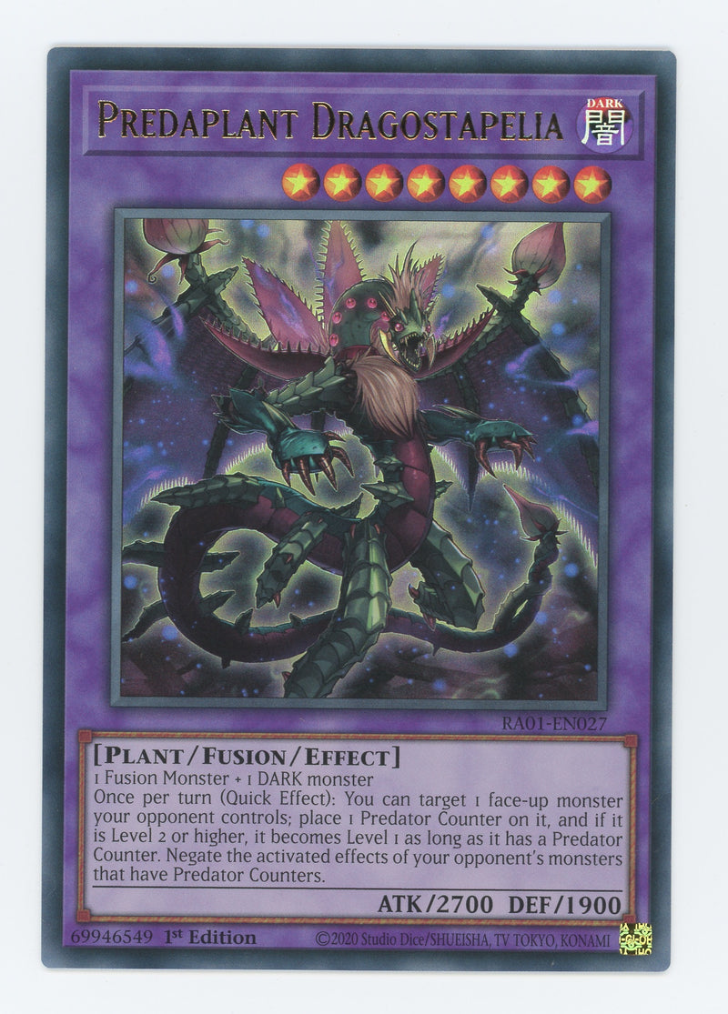 RA01-EN027 - Predaplant Dragostapelia - Ultra Rare - Effect Fusion Monster - Rarity Collection