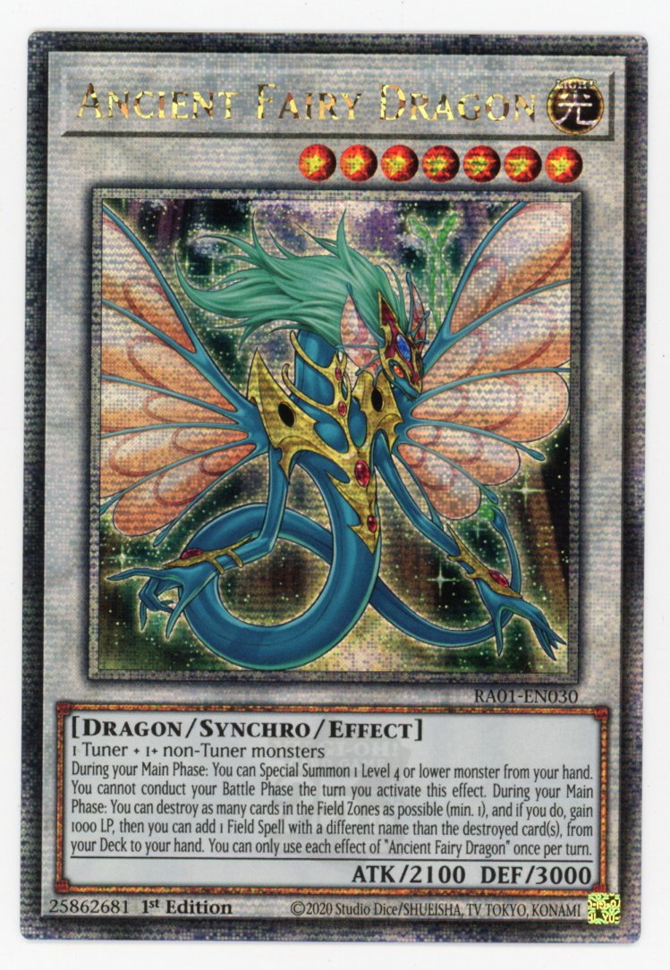 RA01-EN030 - Ancient Fairy Dragon - Quarter Century Secret Rare - Effect Synchro Monster - Rarity Collection