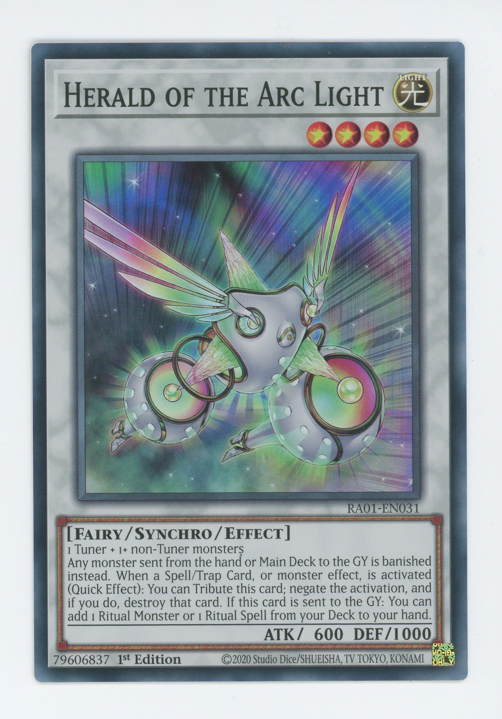 RA01-EN031 - Herald of the Arc Light - Super Rare - Effect Synchro Monster - Rarity Collection