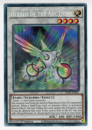 RA01-EN031 - Herald of the Arc Light (PCR) - Collector's Rare - 25th Anniversary Rarity Collection