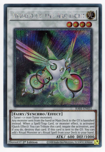 RA01-EN031 - Herald of the Arc Light - Platinum Secret Rare - 25th Anniversary Rarity Collection
