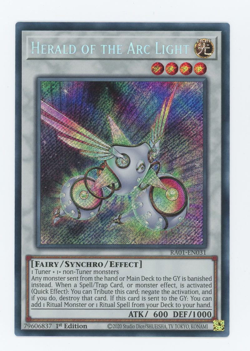 RA01-EN031 - Herald of the Arc Light - Secret Rare - Effect Synchro Monster - Rarity Collection