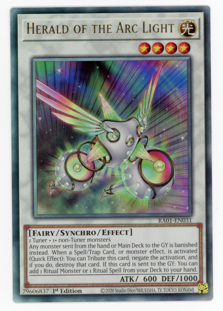 RA01-EN031 - Herald of the Arc Light - Ultimate Rare - Effect Synchro Monster - Rarity Collection