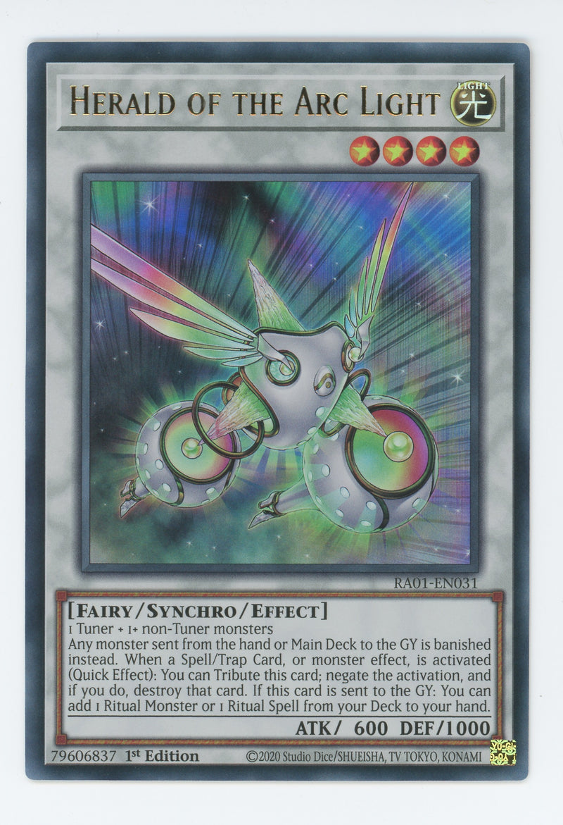 RA01-EN031 - Herald of the Arc Light - Ultra Rare - Effect Synchro Monster - Rarity Collection