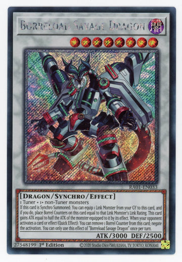 RA01-EN033 - Borreload Savage Dragon - Platinum Secret Rare - 25th Anniversary Rarity Collection