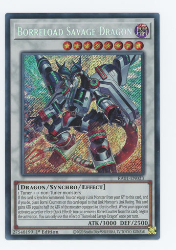 RA01-EN033 - Borreload Savage Dragon - Secret Rare - 25th Anniversary Rarity Collection