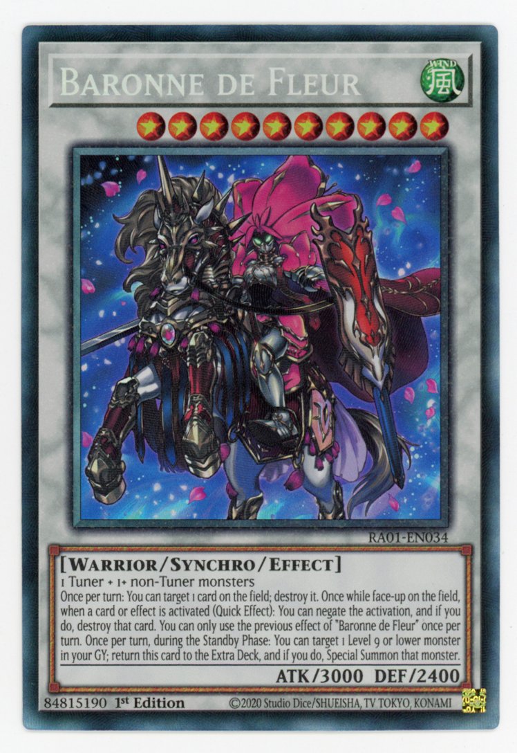 RA01-EN034 - Baronne de Fleur - Collector's Rare - Effect Synchro Monster - Rarity Collection