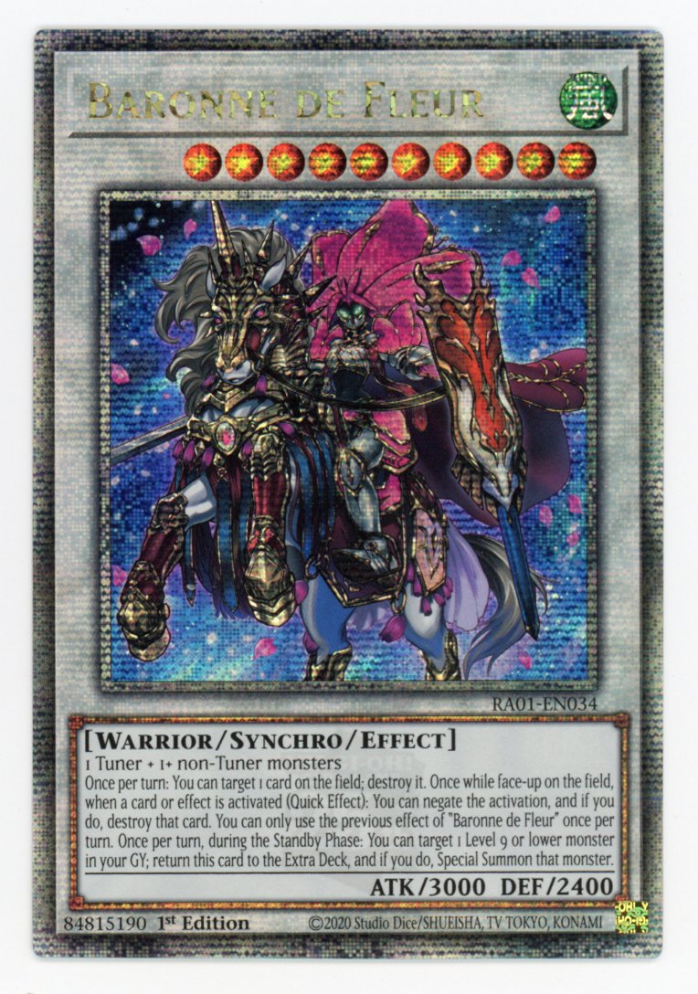 RA01-EN034 - Baronne de Fleur - Quarter Century Secret Rare - Effect Synchro Monster - Rarity Collection