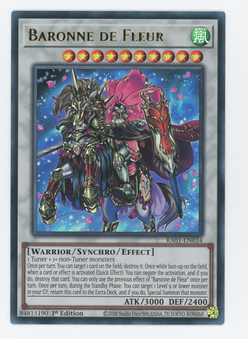 RA01-EN034 - Baronne de Fleur (UR) - Ultra Rare - 25th Anniversary Rarity Collection