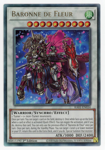 RA01-EN034 - Baronne de Fleur (PUR) - Ultimate Rare - 25th Anniversary Rarity Collection