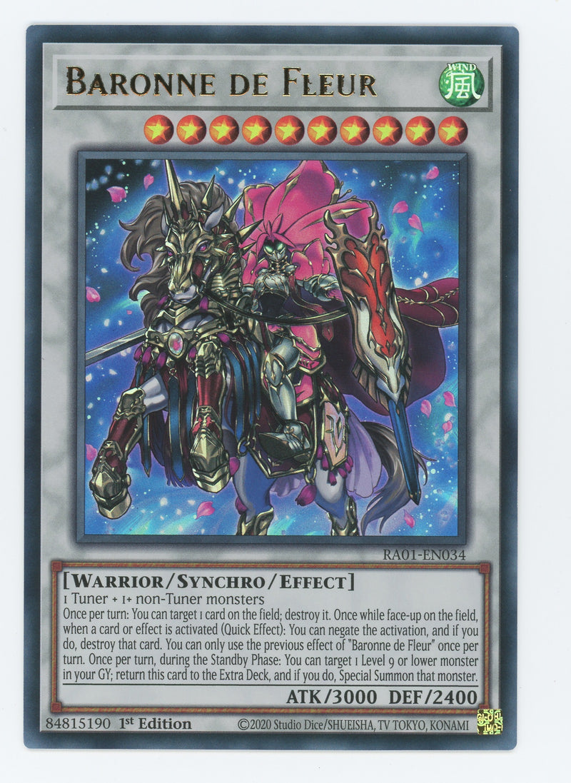 RA01-EN034 - Baronne de Fleur - Ultra Rare - Effect Synchro Monster - Rarity Collection