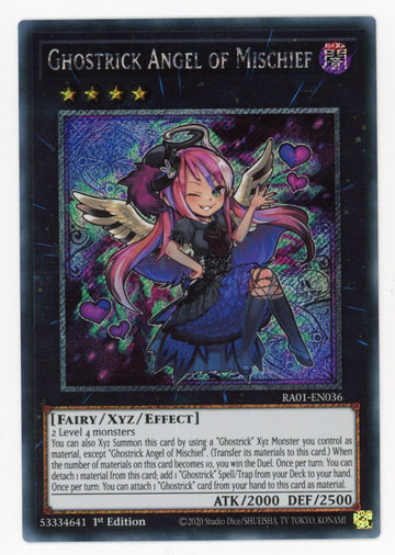 RA01-EN036 - Ghostrick Angel of Mischief - Platinum Secret Rare - 25th Anniversary Rarity Collection