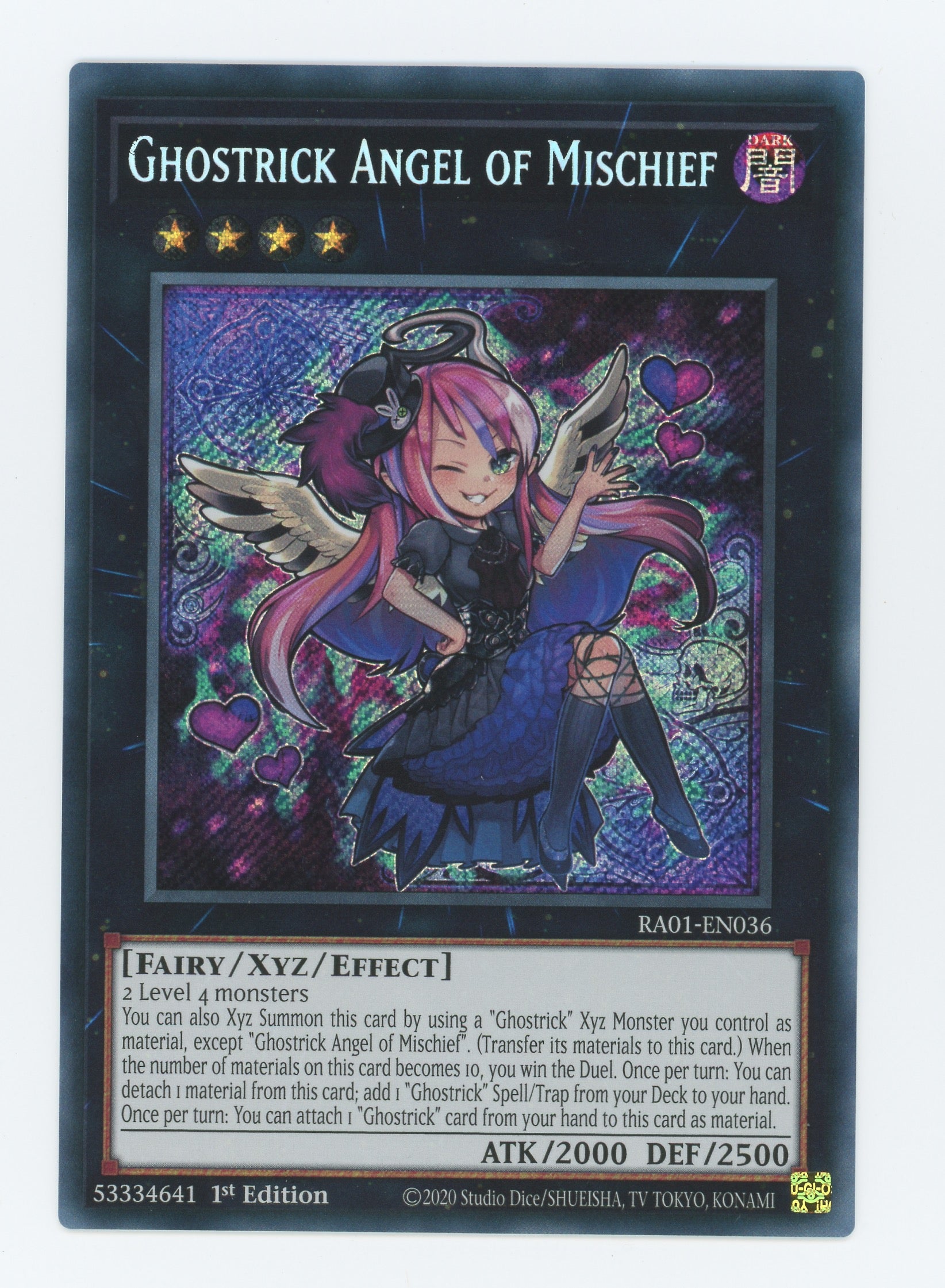 RA01-EN036 - Ghostrick Angel of Mischief - Secret Rare - Effect Xyz Monster - Rarity Collection