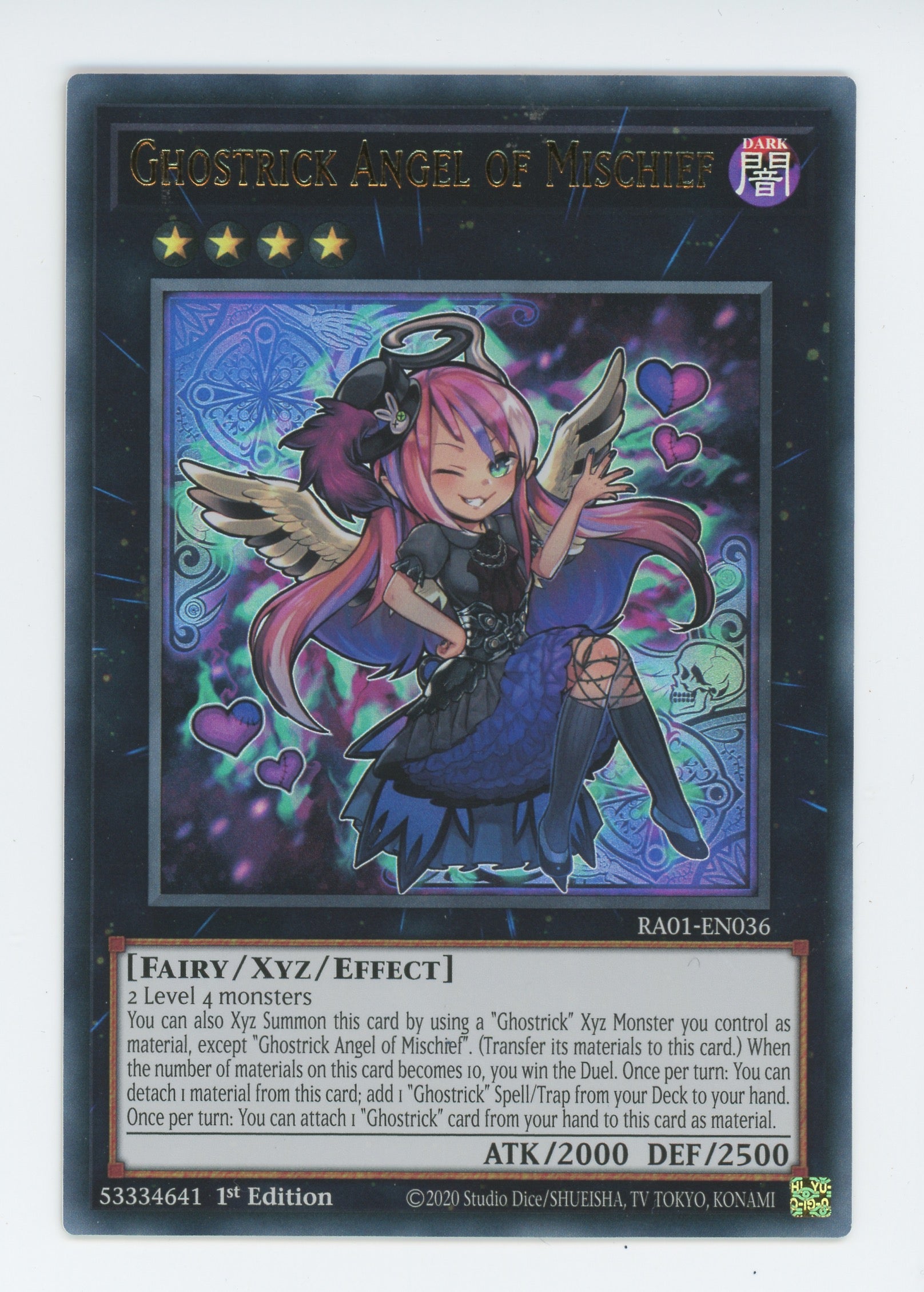 RA01-EN036 - Ghostrick Angel of Mischief - Ultra Rare - Effect Xyz Monster - Rarity Collection