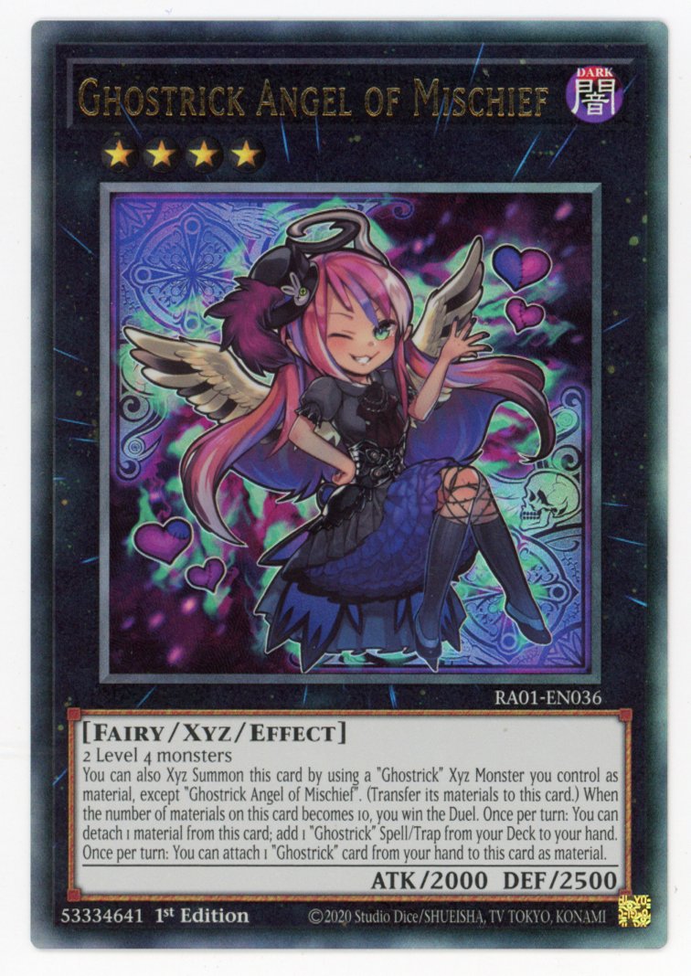 RA01-EN036 - Ghostrick Angel of Mischief - Ultimate Rare - Effect Xyz Monster - Rarity Collection