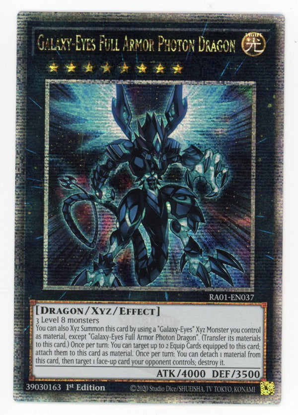 RA01-EN037 - Galaxy-Eyes Full Armor Photon Dragon - Quarter Century Secret Rare - Effect Xyz Monster - Rarity Collection