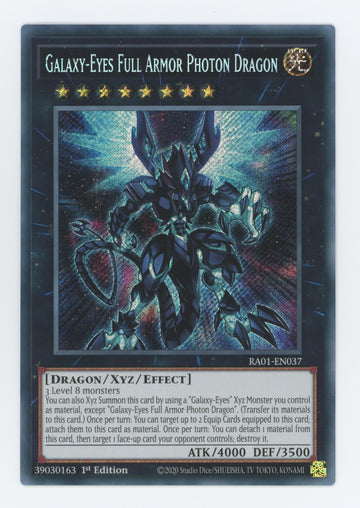 RA01-EN037 - Galaxy-Eyes Full Armor Photon Dragon - Secret Rare - 25th Anniversary Rarity Collection