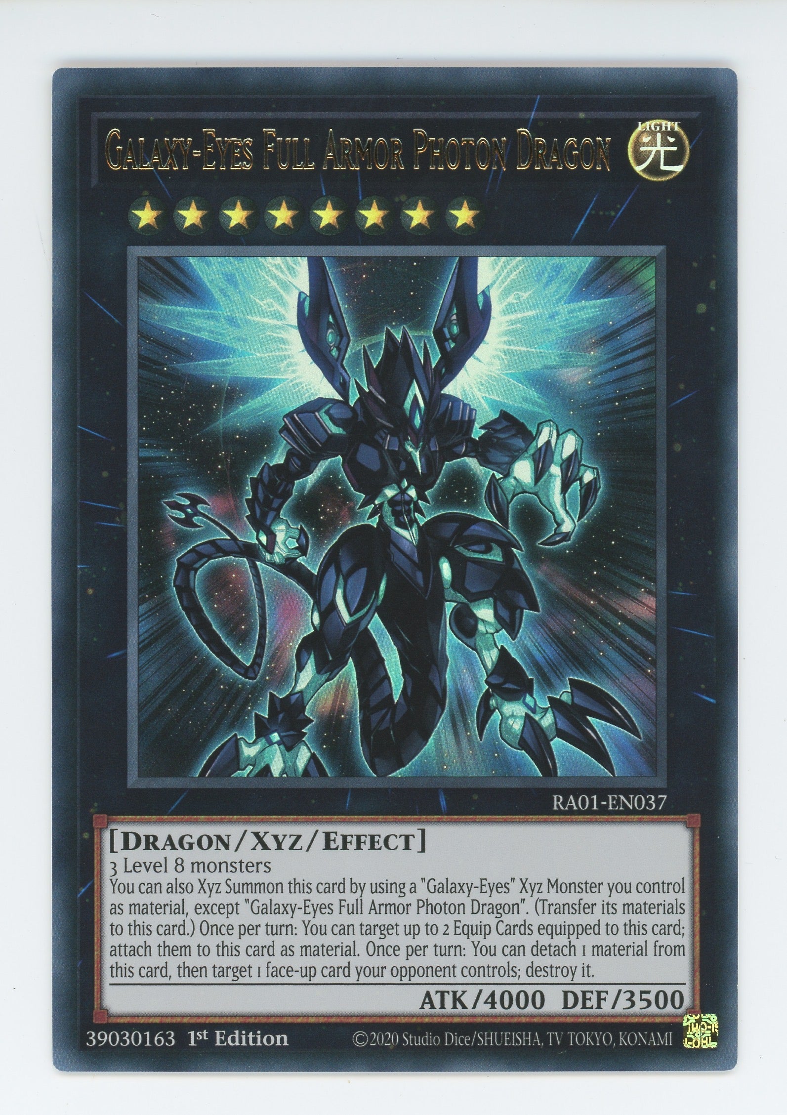 RA01-EN037 - Galaxy-Eyes Full Armor Photon Dragon - Ultra Rare - Effect Xyz Monster - Rarity Collection