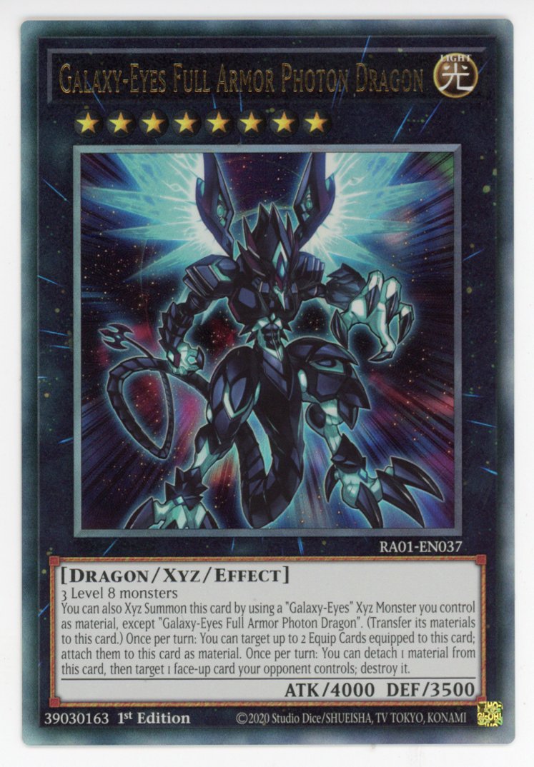 RA01-EN037 - Galaxy-Eyes Full Armor Photon Dragon - Ultimate Rare - Effect Xyz Monster - Rarity Collection