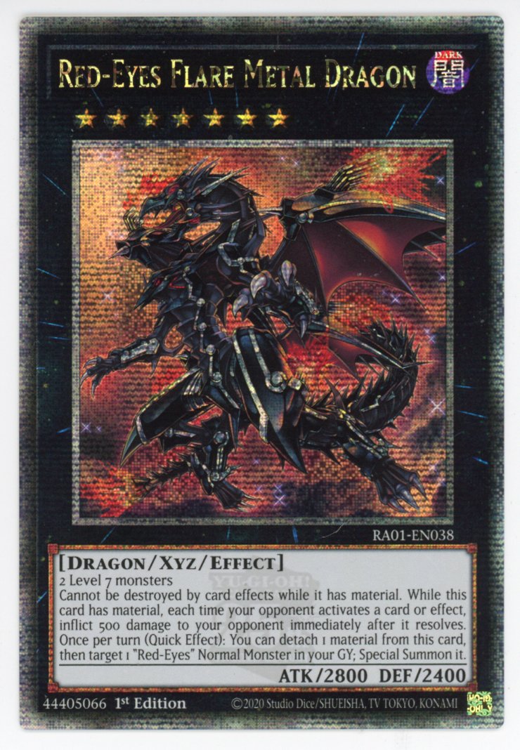 Ra01 En038 Red Eyes Flare Metal Dragon Quarter Century Secret Rare 3313