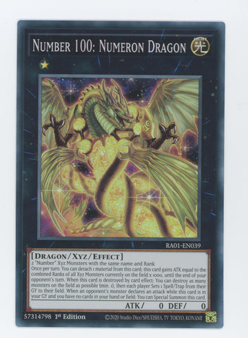RA01-EN039 - Number 100: Numeron Dragon - Super Rare - 25th Anniversary Rarity Collection
