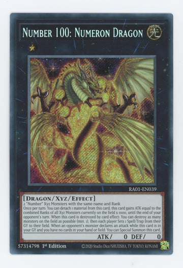 RA01-EN039 - Number 100: Numeron Dragon - Secret Rare - 25th Anniversary Rarity Collection