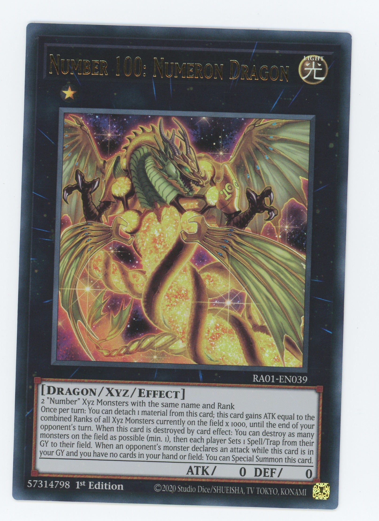 RA01-EN039 - Number 100: Numeron Dragon - Ultra Rare - Effect Xyz Monster - Rarity Collection