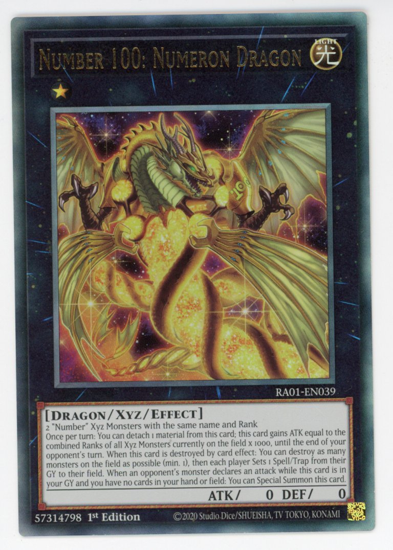 RA01-EN039 - Number 100: Numeron Dragon - Ultimate Rare - Effect Xyz Monster - Rarity Collection