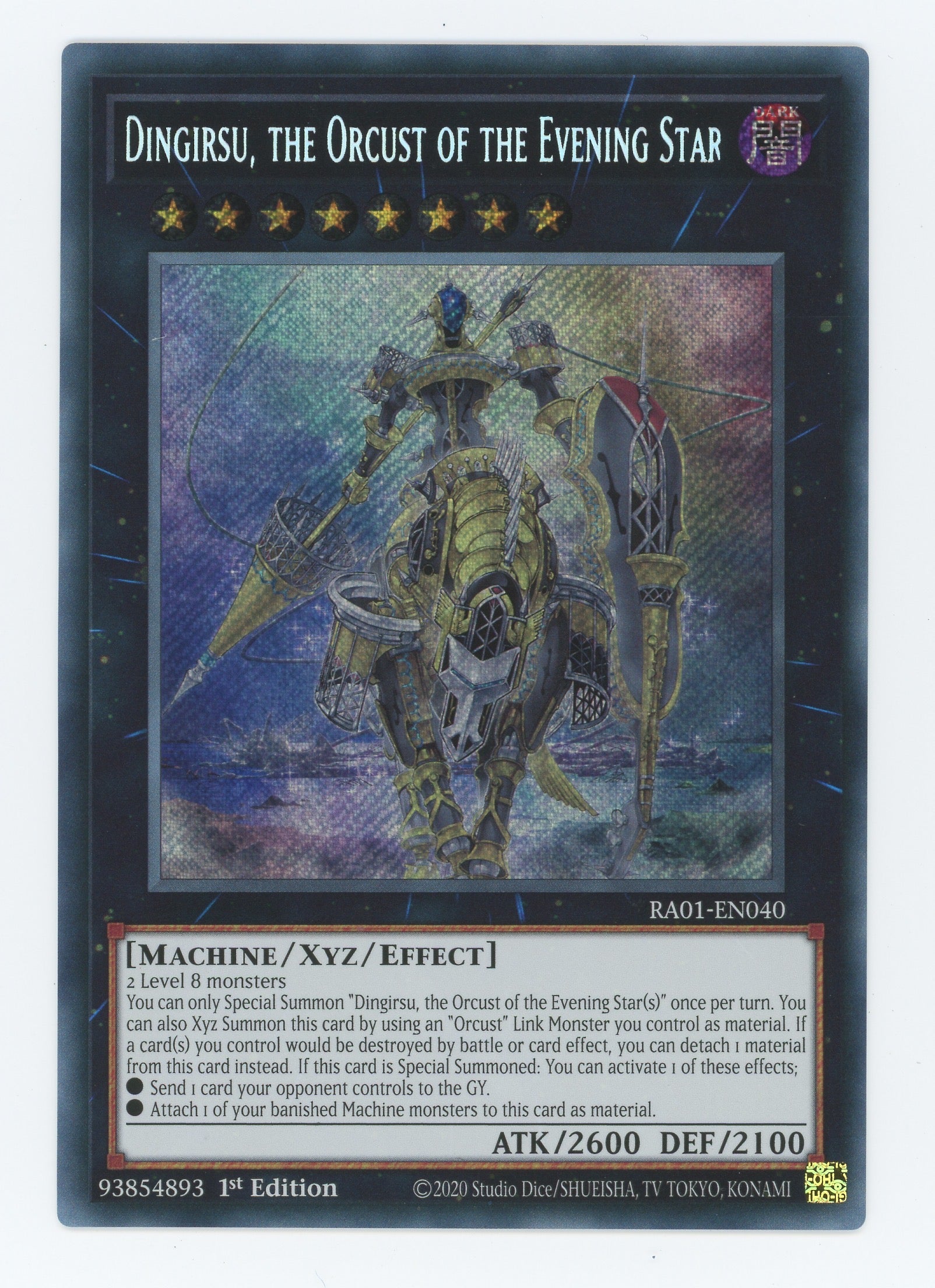 RA01-EN040 - Dingirsu, the Orcust of the Evening Star - Secret Rare - Effect Xyz Monster - Rarity Collection