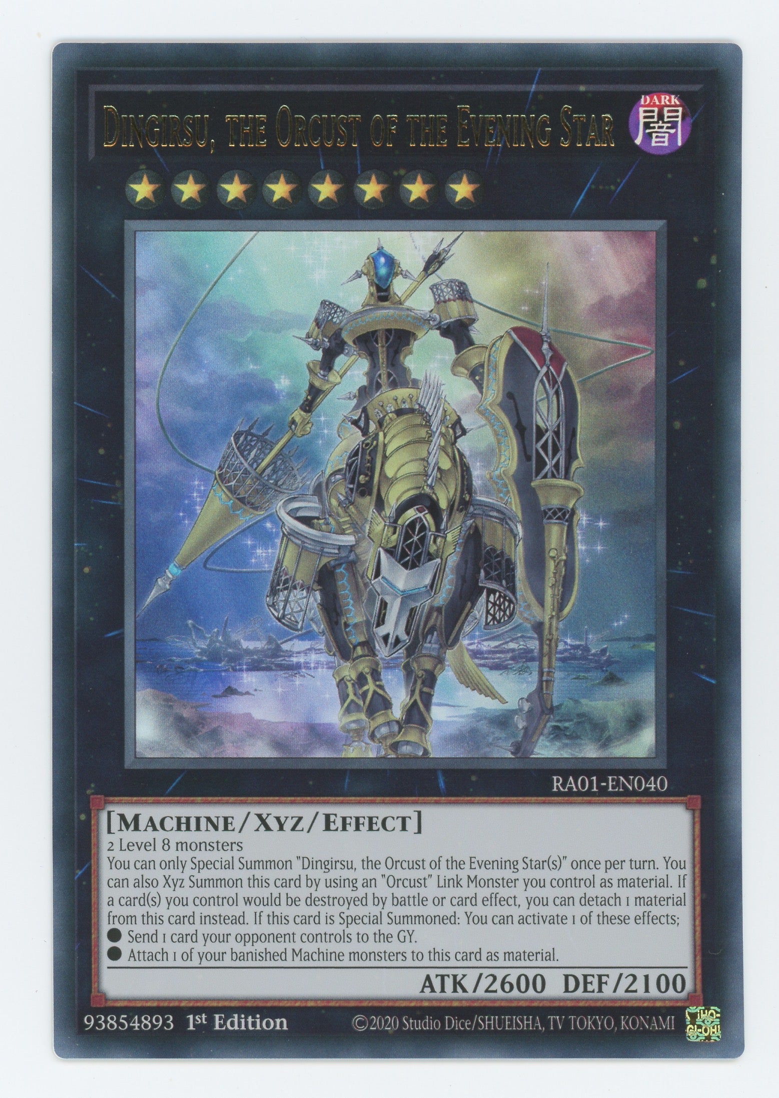 RA01-EN040 - Dingirsu, the Orcust of the Evening Star - Ultra Rare - Effect Xyz Monster - Rarity Collection