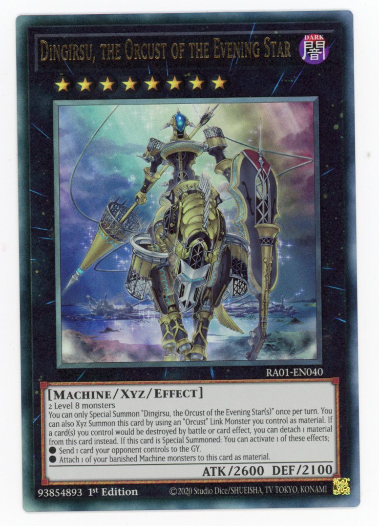 RA01-EN040 - Dingirsu, the Orcust of the Evening Star - Ultimate Rare - Effect Xyz Monster - Rarity Collection