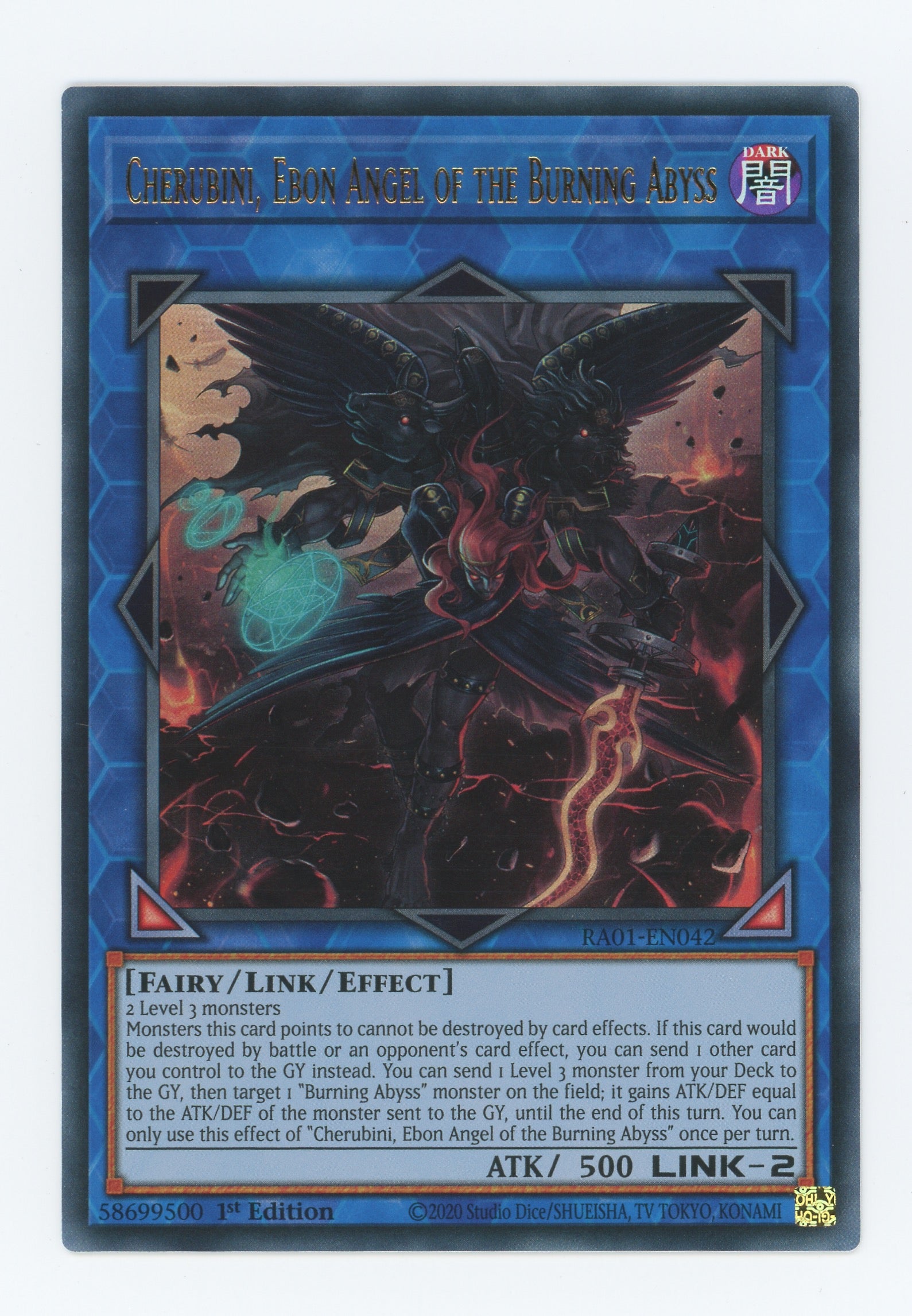 RA01-EN042 - Cherubini, Ebon Angel of the Burning Abyss - Ultra Rare - Effect Link Monster - Rarity Collection