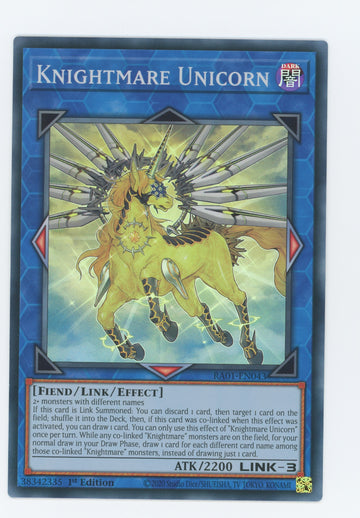RA01-EN043 - Knightmare Unicorn - Super Rare - 25th Anniversary Rarity Collection