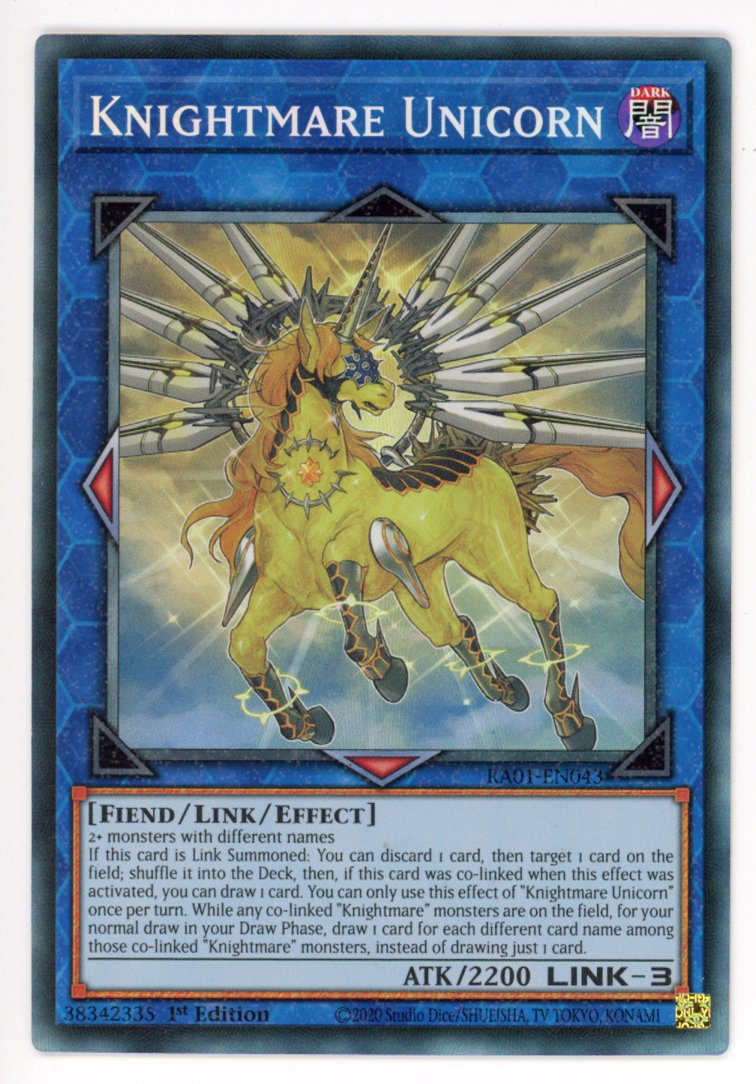 RA01-EN043 - Knightmare Unicorn - Collector's Rare - Effect Link Monst