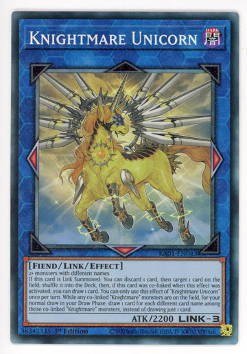 RA01-EN043 - Knightmare Unicorn (PCR) - Collector's Rare - 25th Anniversary Rarity Collection