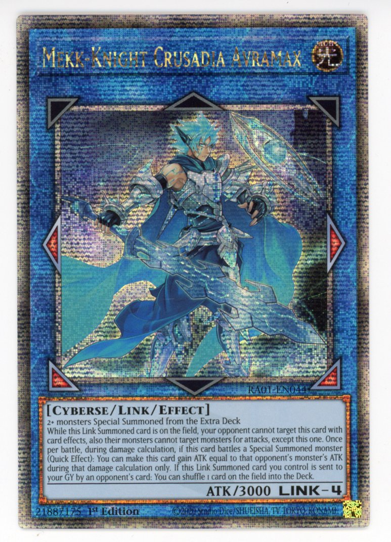 RA01-EN044 - Mekk-Knight Crusadia Avramax - Quarter Century Secret Rare - Effect Link Monster - Rarity Collection