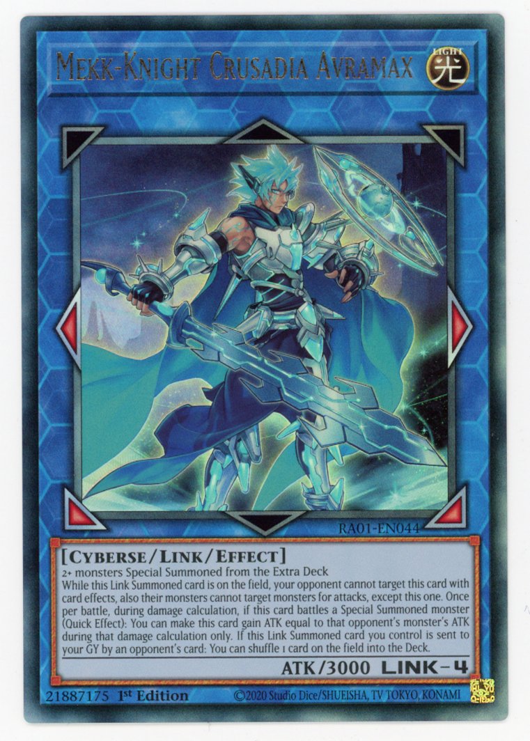 RA01-EN044 - Mekk-Knight Crusadia Avramax - Ultimate Rare - Effect Link Monster - Rarity Collection