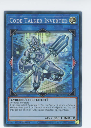 RA01-EN045 - Code Talker Inverted - Super Rare - 25th Anniversary Rarity Collection