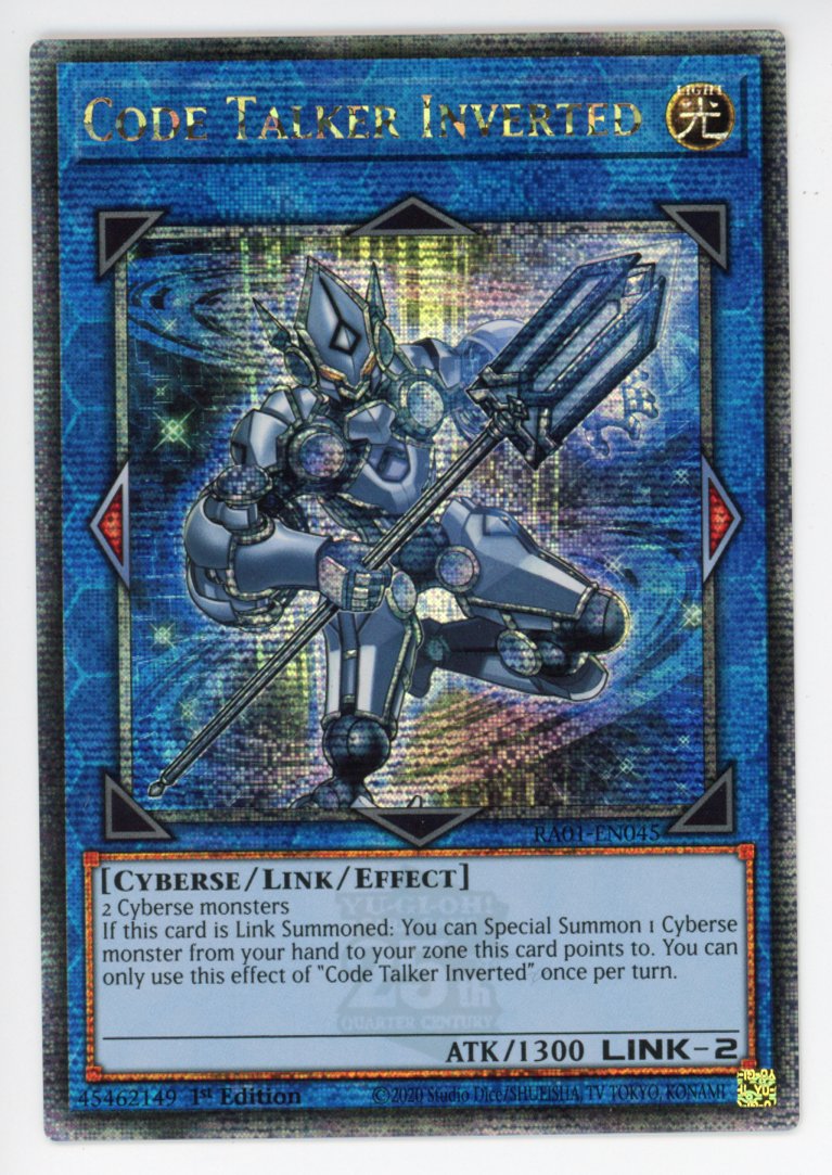 RA01-EN045 - Code Talker Inverted - Quarter Century Secret Rare - Effect Link Monster - Rarity Collection