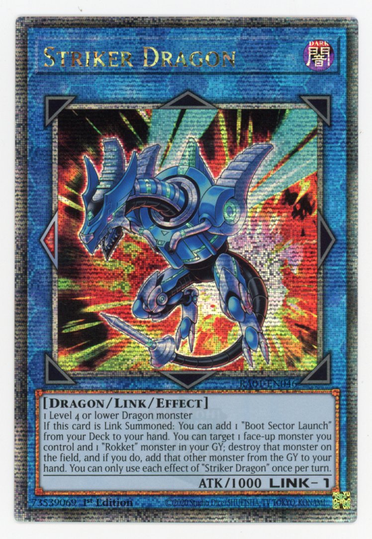 RA01-EN046 - Striker Dragon - Quarter Century Secret Rare - Effect Link Monster - Rarity Collection