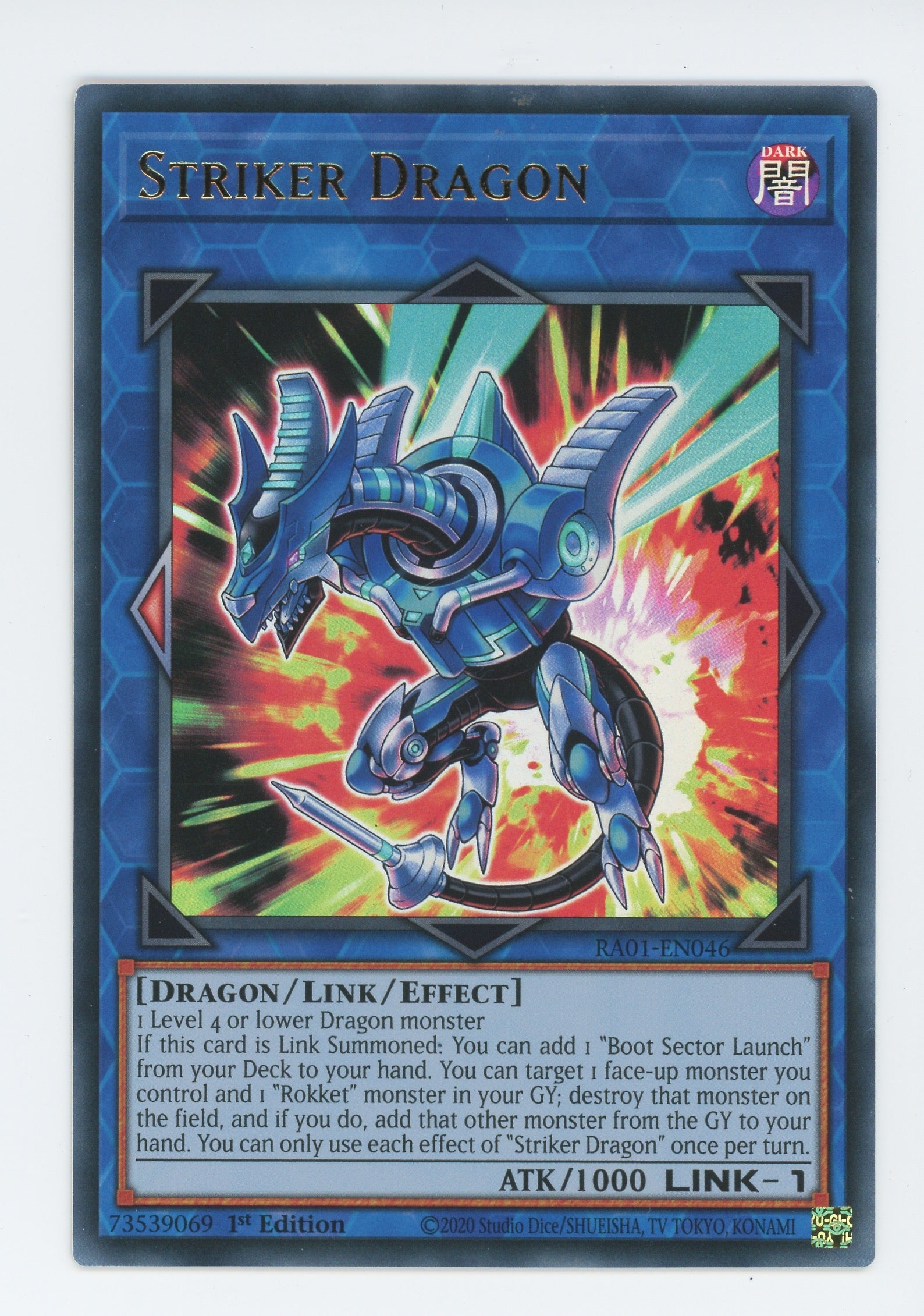 RA01-EN046 - Striker Dragon - Ultra Rare - Effect Link Monster - Rarity Collection