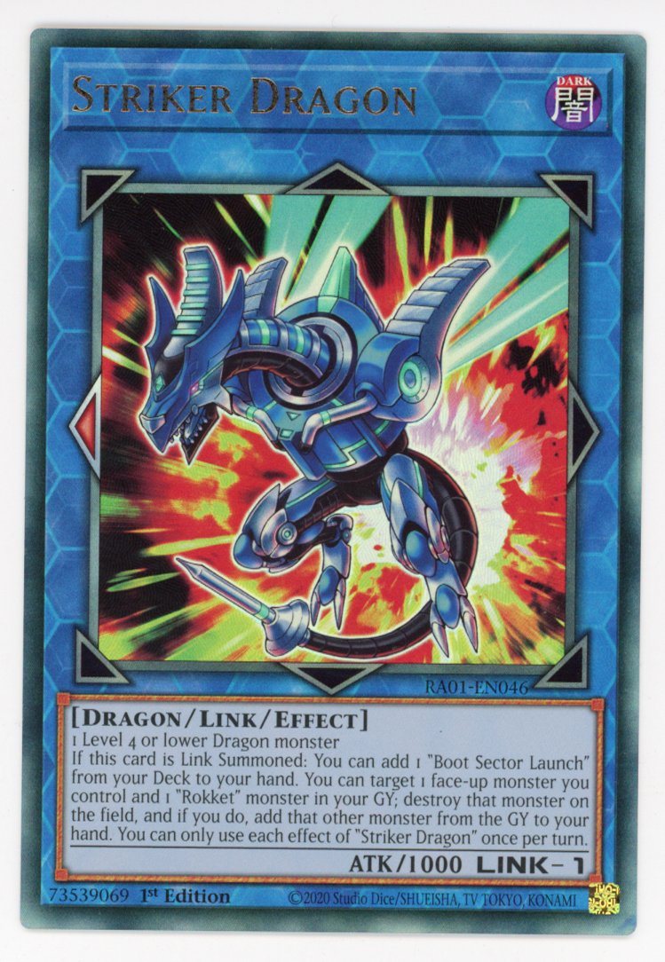 RA01-EN046 - Striker Dragon - Ultimate Rare - Effect Link Monster - Rarity Collection