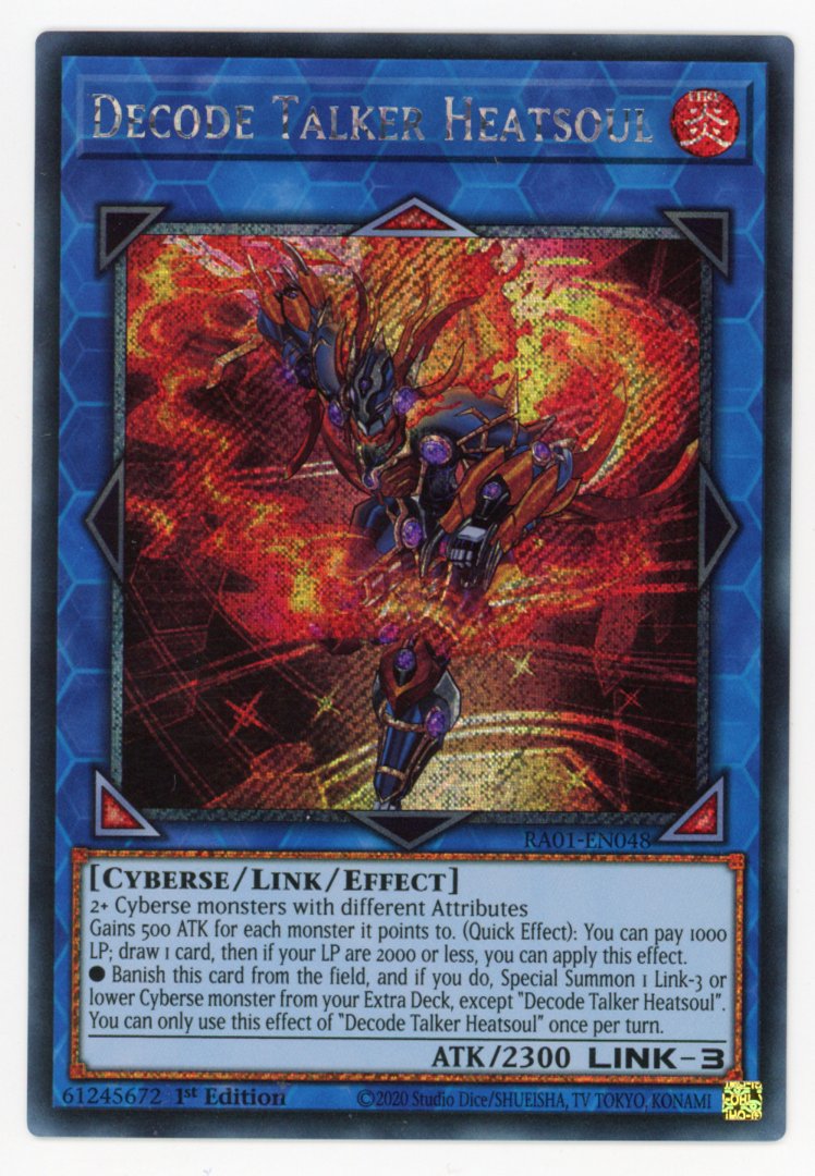 RA01-EN048 - Decode Talker Heatsoul - Platinum Secret Rare - Effect Link Monster - Rarity Collection