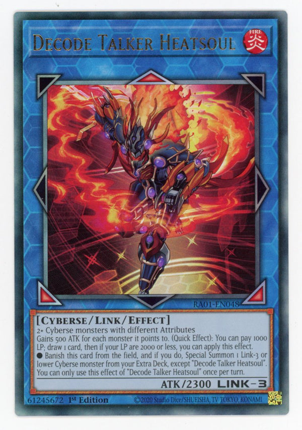 RA01-EN048 - Decode Talker Heatsoul - Ultimate Rare - Effect Link Monster - Rarity Collection