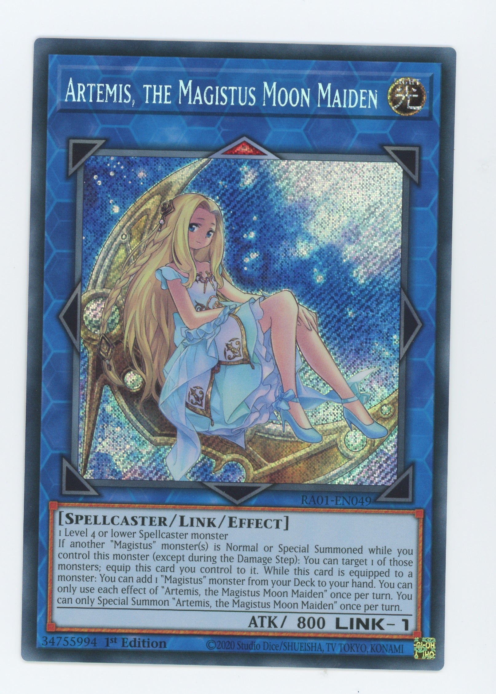 RA01-EN049 - Artemis, the Magistus Moon Maiden - Secret Rare - Effect Link Monster - Rarity Collection