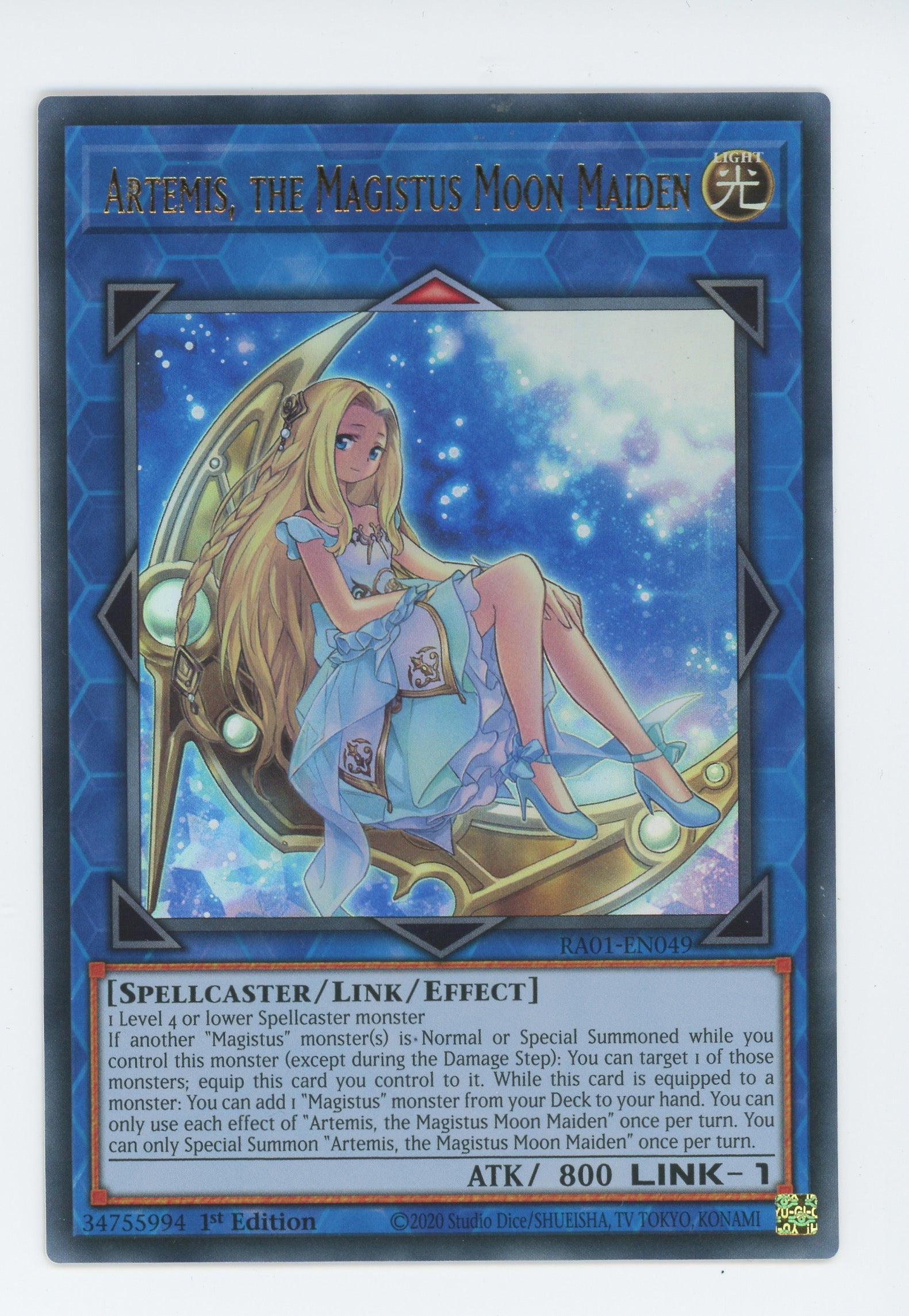 RA01-EN049 - Artemis, the Magistus Moon Maiden - Ultra Rare - Effect Link Monster - Rarity Collection