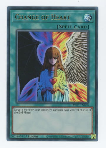 RA01-EN050 - Change of Heart (UR) - Ultra Rare - 25th Anniversary Rarity Collection