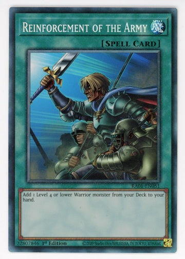 RA01-EN051 - Reinforcement of the Army (PCR) - Collector's Rare - 25th Anniversary Rarity Collection