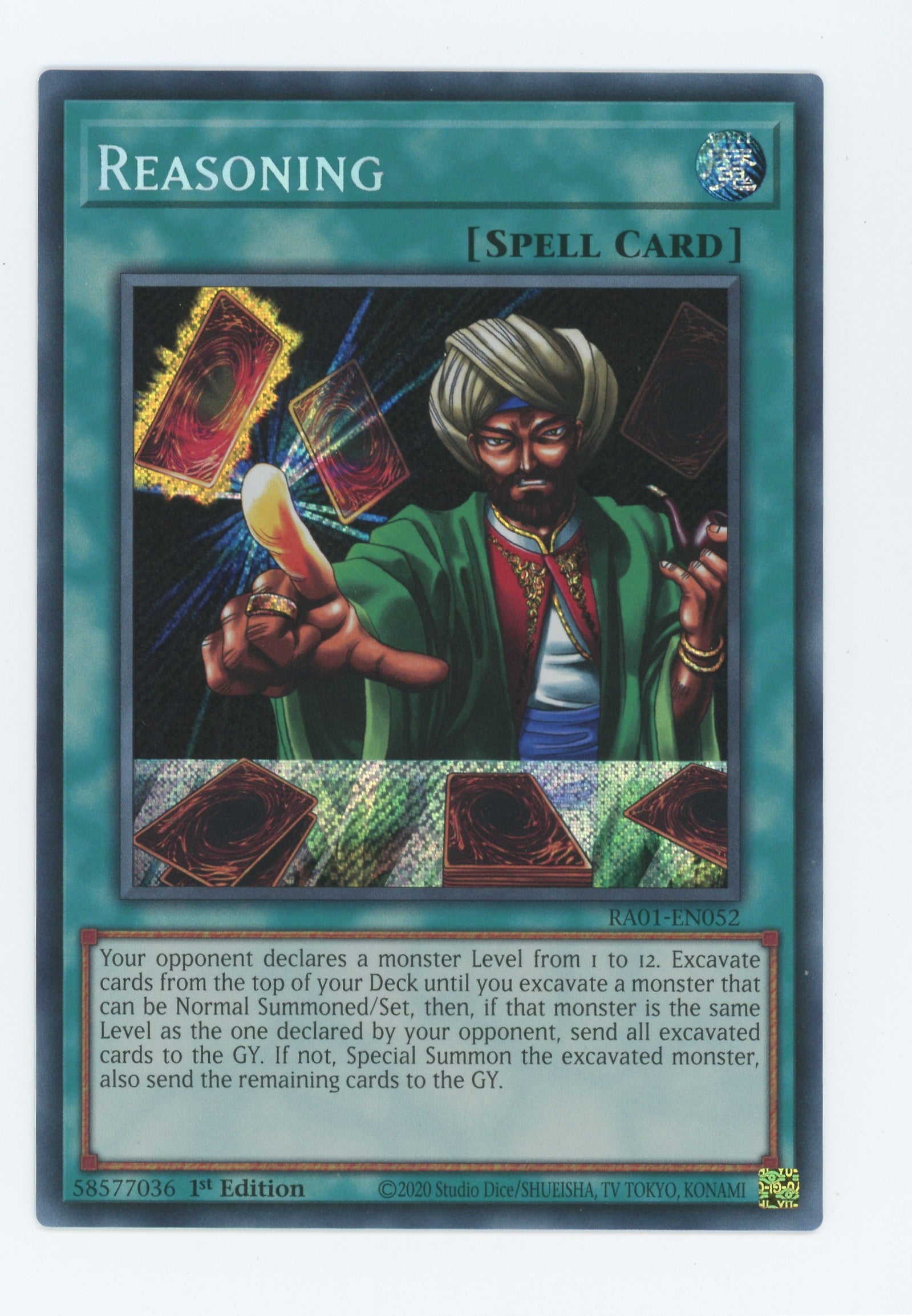 RA01-EN052 - Reasoning - Secret Rare - Normal Spell - Rarity Collection